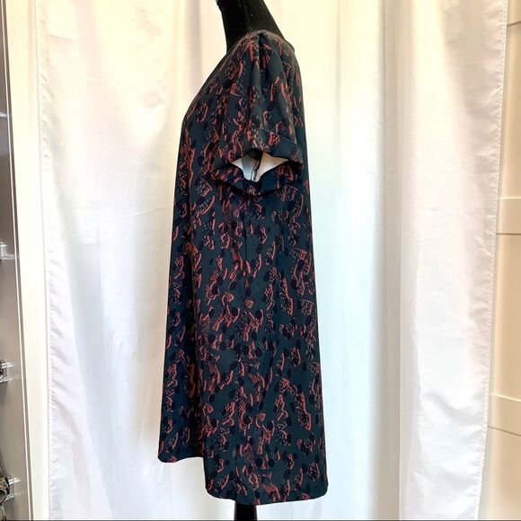 Marigold animal snake print short sleeve shift dress Sz M - Picture 3 of 10